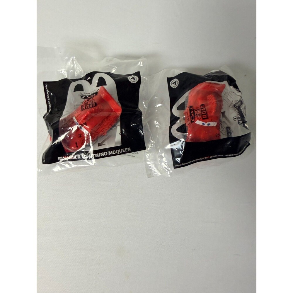 McDonald's Cars on the Road Rumbler Lightning McQueen #4 2022 Sealed Lot of 2